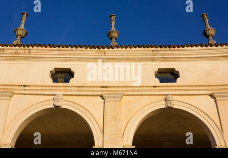 Detail der Kolonnade der Villa Manin in Friaul, Italien Stockfoto