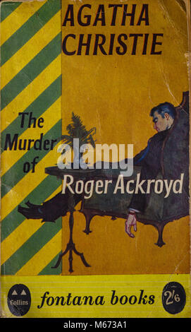 Fontana Paperback Version von Agatha Christies Krimi "Der Mord an Roger Ackroyd' Stockfoto