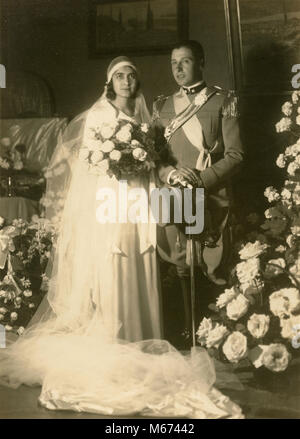 Gerade geheiratet, Italien 1930 Stockfoto