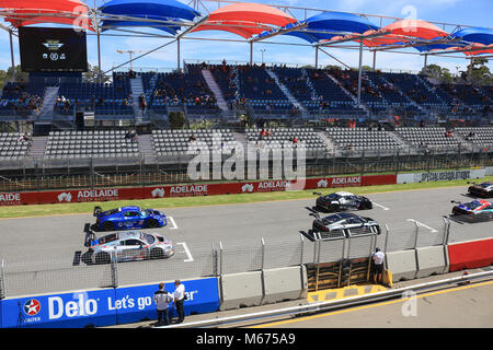 Adelaide Australien 1. März 2018. Audi R8 LMS Cup Rennwagen Praxis am Tag 1 der Adelaide 500 motorsport Rennen Credit: Amer ghazzal/Alamy leben Nachrichten Stockfoto