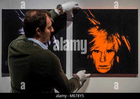 London, Großbritannien. 1 Mär, 2018. Christie's Vorschau der Nachkriegszeit und Zeitgenössische Verkauf. Credit: Guy Bell/Alamy leben Nachrichten Stockfoto