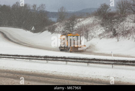 Schneepflug, M9, Schottland Stockfoto