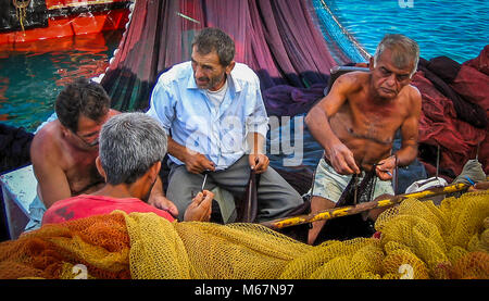 Die Fischer von Kusadasi Stockfoto