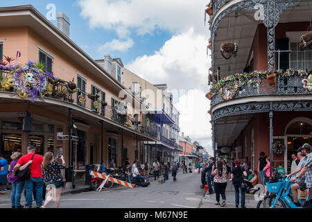 New Orleans, FEB 21: Der historische Speicher an der Royal Street am Feb 21,2018 in New Orleans, Louisiana Stockfoto