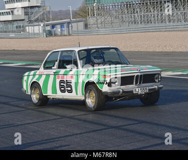 David Wylie, BMW 2002, VSCC, Pomeroy Trophäe, Silverstone, 24. Februar 2018, 2018, Autos, Chris McEvoy, Cjm - Fotografie, Wettbewerb, Februar, Spaß, h Stockfoto