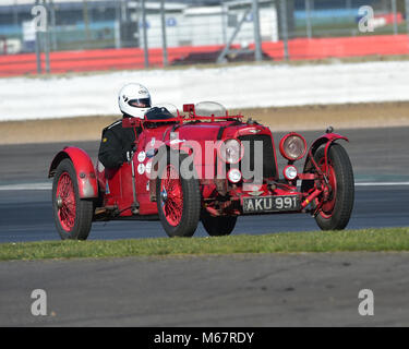 Edward Bradley, Aston Martin Ulster, VSCC, Pomeroy Trophäe, Silverstone, 24. Februar 2018, 2018, Autos, Chris McEvoy, Cjm - Fotografie, Wettbewerb, Fe Stockfoto