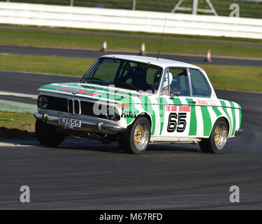 David Wylie, BMW 2002, VSCC, Pomeroy Trophäe, Silverstone, 24. Februar 2018, 2018, Autos, Chris McEvoy, Cjm - Fotografie, Wettbewerb, Februar, Spaß, h Stockfoto