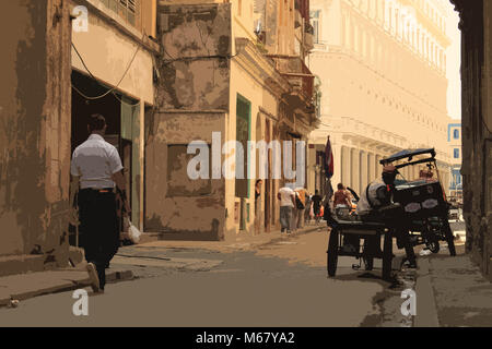 Havanna Straße 2 Stockfoto