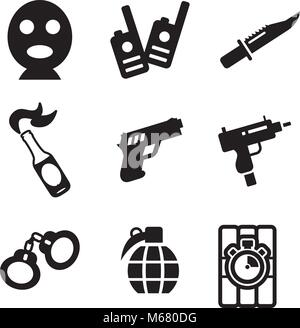 Terroristische Symbole Stock Vektor