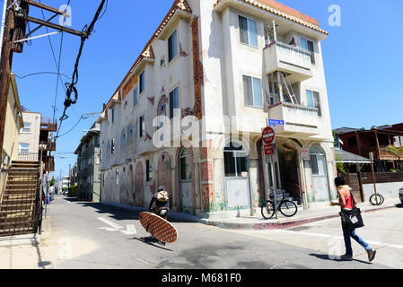 Venice Beach Nachbarschaft mit der Bewohner Stockfoto