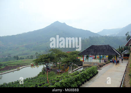 Mountain Area in Pacet, Kertasari, Bandung, Indonesien, Südostasien, Asien. Stockfoto