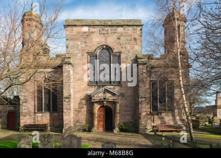 Berwick upon Tweed Kirche, Blick vom Eingang der Heiligen Dreifaltigkeit Pfarrkirche in der Grenzstadt Berwick upon Tweed, Northumberland, England, Großbritannien Stockfoto