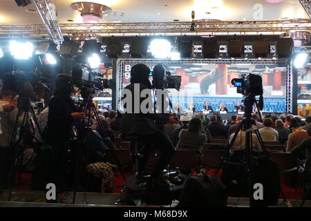 Pressekonferenz auf der Berlinale Stockfoto