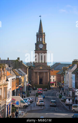 Berwick upon Tweed, Blick auf das Rathaus in Marygate im Zentrum von Berwick upon Tweed, Northumberland, Großbritannien. Stockfoto