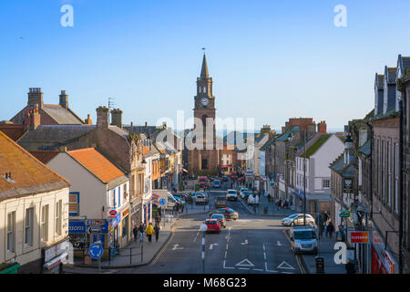 Berwick upon Tweed Stadt, Blick auf das Rathaus in Marygate im Zentrum von Berwick upon Tweed, Northumberland, England, UK. Stockfoto