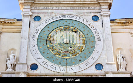 Close-up auf der Clock Tower in der Piazza dei Signori in Padua, Italien Stockfoto