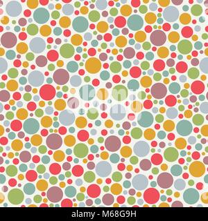 Konfetti Vektor nahtlose Muster abstrakte farbenfrohe vintage Textur für Polka Dot Hintergründe Stock Vektor