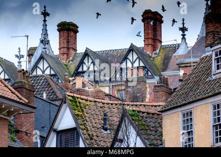 Bristol Skyline, die Dächer der Weihnachten Schritte wie von lewins Mead Bristol England UK gesehen Stockfoto