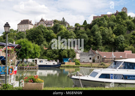 Canal du Nivernais in Chatel Censoir Yonne Bourgogne-Franche-Comte Frankreich Stockfoto