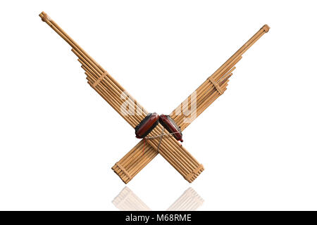 Kan Thai-Lao reed Mundharmonika alte traditionelle Musikinstrument Esan Volksmusik verwendet Stockfoto