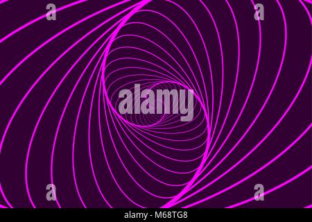 Rotierenden konzentrischen Ellipse Ellipse optische Illusion Muster - Violett, geometrischen abstrakten Hintergrund Stock Vektor