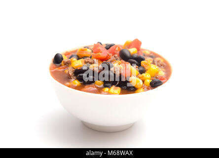 Schüssel Suppe häufig bezeichnet als Taco oder Tortilla Soup Stockfoto