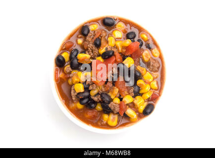 Schüssel Suppe häufig bezeichnet als Taco oder Tortilla Soup Stockfoto