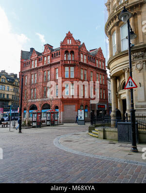 Die aufsichtsrechtlichen Gebäude an der Ecke der Ivegate und Tyrrel Street im Stadtzentrum von Bradford Stockfoto