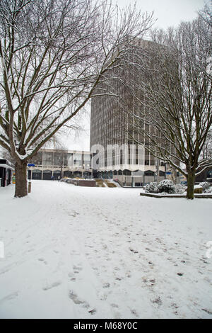 Southend On Sea, Essex, England, 27. Februar 2018, eine Ansicht des Büros in Southend Civic Center. Stockfoto