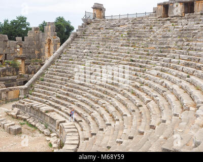 AMPHITHEATER, die antike Stadt Myra, in der Nähe von Kale, Türkei Stockfoto