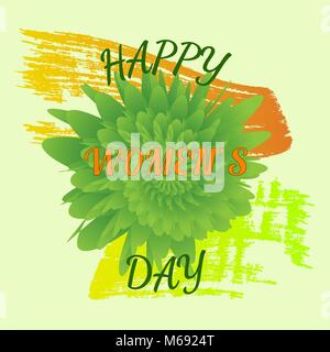Internationaler Tag der Frau Grußkarte, helle Frühling Banner, kreative Vector Illustration Stock Vektor