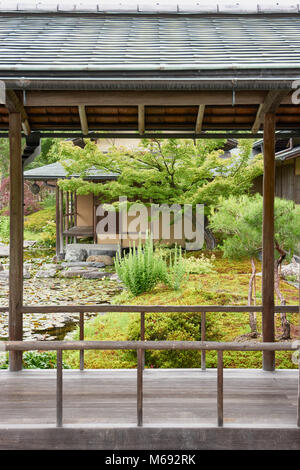 Tea House in Shirotori - traditioneller Japanischer Garten in Nagoya. Stockfoto