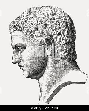 Titus oder Titus Flavius Vespasianus Augustus Caesar, 39 - 81, Römischer Kaiser von 79 bis 81 Stockfoto