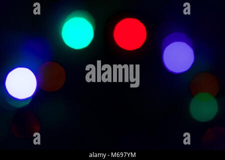 Ein aus Sicht der farbigen Lichter am Weihnachtsbaum Credit: Ben Rektor/Alamy Stock Foto Stockfoto