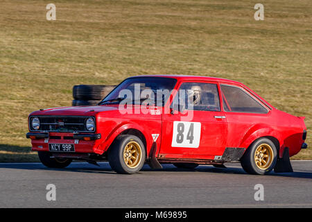 Andy Wishart und Archie Wishart in ihren Ford Escort MK2 2018 Motorsport News Snetterton Bühne Rally, Norfolk, Großbritannien. Stockfoto