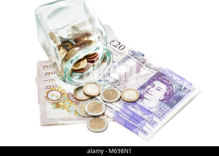 Euro, Britisches Pfund Stockfoto