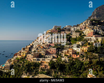 Positano, Amalfiküste, Italien. Stockfoto