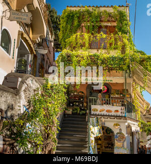 Feinkost, Positano, Amalfi, Italien. Stockfoto