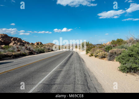 Park Boulevard, Twentynine Palms, Joshua Tree National Park, Kalifornien Stockfoto