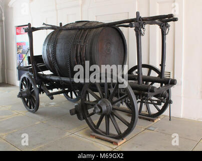 Vintage Schlitten - traditionelle Wagen von Winzern in der Slowakei eingesetzt, Mitteleuropa Stockfoto
