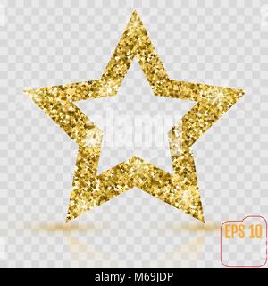 Golden Glitter Star Der Vielen Kleinen Sterne Vektor Banner Auf Transparenten Hintergrund Gold Vorlage Stern Fur Banner Karte Vip Exklusive Zertifikat Gif Stock Vektorgrafik Alamy