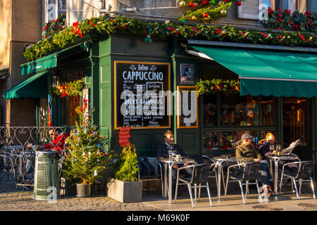 Restaurant in der Altstadt. Altstadt, Genève Suisse. Genf. Die Schweiz. Europa Stockfoto