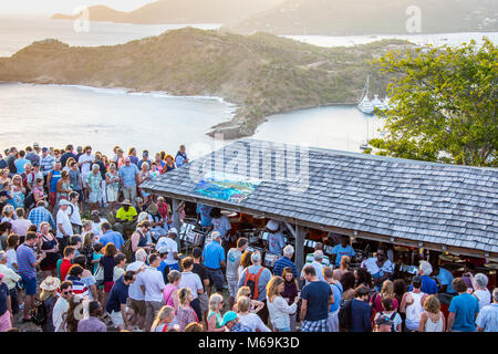 Steelpan trommeln Shirley Heights Sonntag BBQ, Antigua Stockfoto