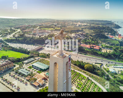 Jesus Christus Denkmal von Tejo in Lissabon, Portugal Stockfoto