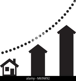 Home Equity Wachstum Projektion Stock Vektor