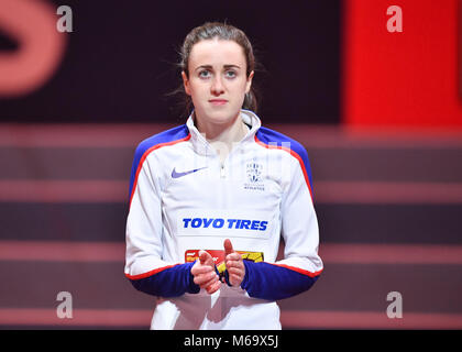 Birmingham, Großbritannien. 1. März, 2018. Während der IAAF World Indoor Championships im Arena Birmingham am Donnerstag, den 01. März 2018. BIRMINGHAM, ENGLAND. Credit: Taka G Wu Credit: Taka Wu/Alamy leben Nachrichten Stockfoto