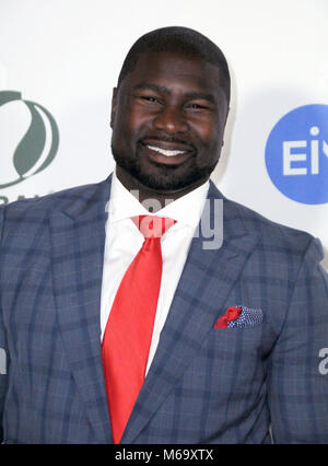 LOS ANGELES, Ca - 28. Februar: Schauspieler Ovie Mughelli besucht die 15. jährlichen Global Green NeueHouse Pre-Oscar Gala in Hollywood, am 28. Februar in Los Angeles, Kalifornien 2018. Foto von Barry King/Alamy leben Nachrichten Stockfoto