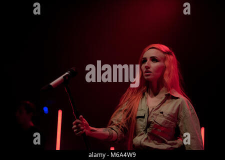 Toronto, Kanada. 1. März 2018. Kanadische Sängerin Lights führt zu dem "Wir Waren Hier" Tour stop Im Danforth Music Hall. Credit: Bobby Singh/Alamy leben Nachrichten Stockfoto