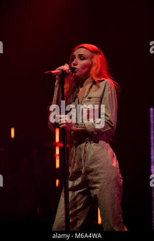 Toronto, Kanada. 1. März 2018. Kanadische Sängerin Lights führt zu dem "Wir Waren Hier" Tour stop Im Danforth Music Hall. Credit: Bobby Singh/Alamy leben Nachrichten Stockfoto