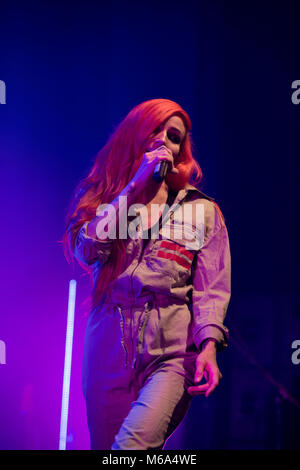 Toronto, Kanada. 1. März 2018. Kanadische Sängerin Lights führt zu dem "Wir Waren Hier" Tour stop Im Danforth Music Hall. Credit: Bobby Singh/Alamy leben Nachrichten Stockfoto